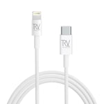 Rvelon USB-C till Lightning Kabel 2m Vit