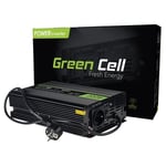 Green Cell - Spänningsomvandlare Inverter UPS-läge 12V till 230V Ren sinusvåg 300W/600W för centralvärmepumpar