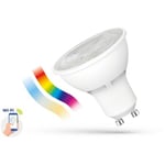5W Smart Home LED lampa - Tuya/Smart Life, fungerar med Google Home, Alexa och smartphones, GU10 - Dimbar : Via Smart Home, Kulör : RGB + CCT (Varm till Kall Vit)