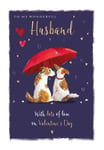 Wonderful Husband Rain Or Shine Foiled Valentine's Day Card The Wildlife Cards