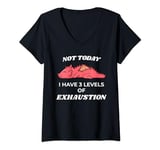 Womens Kawaii Dragon 3 Levels of Exhaustion Tabletop Dungeons V-Neck T-Shirt