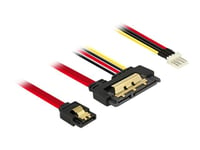Delock - Câble SATA - Serial ATA 150/300/600 - combo SATA (R) pour connecteur mini-alimentation 4 broches, SATA - 30 cm - verrouillé
