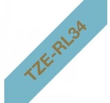 BROTHER TZE-RL34 -SATIININAUHA – KULLANVÄRINEN TEKSTI VAALEANSINISELLÄ NAUHALLA, 12 MM/4M (TZERL34)