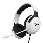 Subsonic - Astra casque gaming pour PS5 PS4 PC Xbox, casque gamer avec hauts parleurs de 40 mm, micro inclinable, réglage du volume et bouton mute intégrés – Blanc et noir