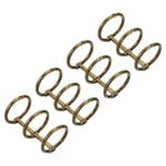 4Pcs 3 Circle Binder Rings 0.79" Metal Book Rings Loose Leaf Ring Bronze
