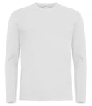 Clique Premium Langermet T-Skjorte Herre S Hvit
