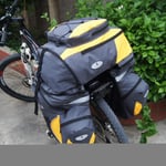 Riding equipment Mountain bike three-in-one pack bag camel bag rear shelf bag-Grayish yellow_52*40 * 29CM