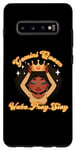 Coque pour Galaxy S10+ Black Gemini Queen May June Birthday Wake Pray Slay Zodiac