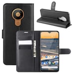 LMFULM® Protective Case for Samsung Galaxy Note20 (6.42 Inch) PU Leather Case Magnetic Wallet Case Litchi Stent Function Flip Case Cover Black