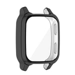 Watch Case Cover for Garmin Venu SQ Protective Bumper Cover Built-in Tempered Glass Screen Protector, Hard Protective Case Compatible with Venu SQ