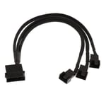 #N/A 10Inch 3/4pin PC Case CPU Fan PWM 3 Way Splitter Extension Power Cables