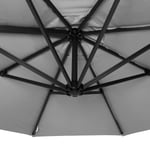 3.5m X-Large Hanging Banana Parasol Parasol Grey