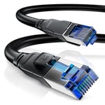 CSL – Câble réseau CAT.8 25 m 40 Gbits – Câble réseau LAN – Câble Ethernet Gigabit haute vitesse – 40 000 Mbits – Blindage S/FTP PIMF – Fiche RJ45 – Noir