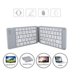 Bindpo Bluetooth Keyboard, Portable Folding Wireless Keyboard Universal 67 Keys Bluetooth 3.0 Keyboard for Laptop and Tablet(Gray)