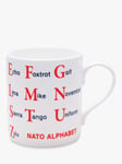 McLaggan Smith Educational 'Nato Alphabet' Bone China Mug, 350ml