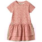 Wheat Johanna Mönstrad Klänning Rosette Flowers | Rosa | 98 cm