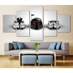 104Tdfc Star Wars Stormtrooper Darth Vader Sith Force Canvas Picture -5 Piece Wall Art for Home Wall Decor Modular 5 Pieces Painting Living Room Home Decor Picture