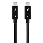 NÖRDIC 2m Thunderbolt4 USB-C kabel 40Gbps 100W uten kostnad 8K video kompatibel med USB 4 og Thunderbolt 3
