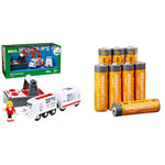 BRIO World Remote Control Travel Train Toy for Kids Age 3 Years Up & Amazon Basics AA 1.5 Volt Performance Alkaline Batteries - Pack of 8 (Appearance may vary)