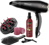 Tresemme Keratin Smooth Volume Hair Dryer, Diffuser Dryer, Paddle Brush, Rollers