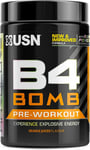 USN Pre Workout B4 Bomb Orange 300G: Explosive Pre Workout Energy Drink Powder w
