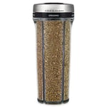 Cole & Mason Saunderton Herb and Spice Storage Shaker, Spice Organiser/Herb Organiser, Stainless Steel/Acrylic, Multi Compartment Herb/Spice Jar with Lid, Herbs Included