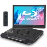 FANGOR 12 Inch Portable Blu Ray DVD Player with HDMI Output Built-in Rechargeable Battery, Sync Screen, AV Out/in, Dolby Audio, USB/SD Playback