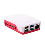 Officiel Raspberry Pi 4 B Case - Rød/Hvid