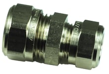 Gelia 3006111402 Klämringskoppling rak, koppar-koppar, förminskad, mässing 16 x 15 mm