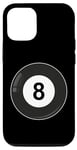 Coque pour iPhone 12/12 Pro Joueur de billard classique Magic 8 Huit Ball pour adultes et enfants