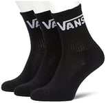 Vans Women's Basic Crew (3-Pack) Socks, Black-White, US WM 1-6 (EU 31.5-36)