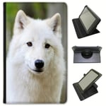 Fancy A Snuggle White Wolf In Forest Universal Faux Leather Case Cover/Folio for the Samsung Galaxy Tab A 10.1 inch