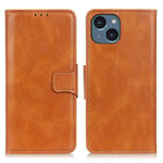 Crazy Horse Wallet Cover for iPhone 14 etui - Brun