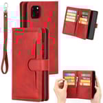 Plånboksfodral Multi-Slot iPhone 14 Pro Röd