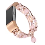 Fitbit Charge 2 elastic natural agate watch band - Pink