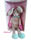Doudou Bunny Rabbit in Crate Soft Toy Plush 32cm Super Cute