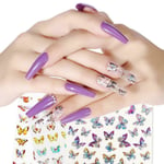 New Artificial Butterfly Nail Stickers Art 3d Wraps E 05