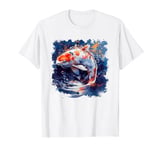 Orange white lucky Japanese koi fish Asian carp goldfish art T-Shirt