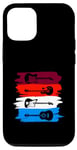 iPhone 12/12 Pro Electric And Acoustic Guitars Within Paint Brush Strokes Case