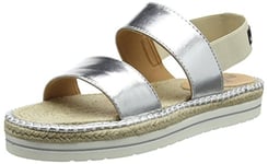 Love Moschino Women's Ankle Strap Sandals, Pink (Silver 902), 4.5 UK