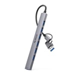 Orico USB-A/USB-C Hub 1x USB-A 3.0 / 6x USB-A 2.0 - Grå