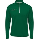 Hummel Träningströja Authentic 1/2 Zip - Grön/Vit, storlek Small