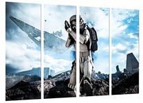 Tableau Moderne Photographique, Impression sur bois, Star Wars Armée Dark Vador, Navire de guerre, Rogue One, 131 x 62 cm, ref. 27093