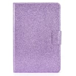 Miagon for Kindle Fire HD 10 10.1" 2019/2017/2015 Glitter Case,PU Leather Folio Stand Wallet Smart Cover Shiny Sparkle Shockproof Shell with Auto Wake/Sleep,Purple