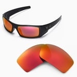 New Walleva Fire Red Replacement Lenses For Oakley Gascan Sunglasses