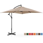 Uniprodo Kakkoslaatu Aurinkovarjo - kermanvärinen neliö 250 x cm kallistettava