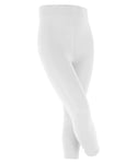 FALKE Unisex Kids Cotton Touch Leggings, Opaque, White (White 2000), 3-5 (1 Pair)