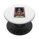 The Coffee Lover Tarot Card Halloween Gothic Skeleton Magic PopSockets Swappable PopGrip