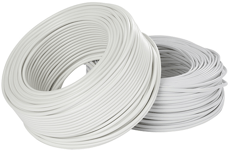 Kabel platt 2 x 0,75 mm² - vit