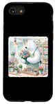 Coque pour iPhone SE (2020) / 7 / 8 Ours Arrange Fleurs In Shop. Ice Bear Tablier Flower Shop